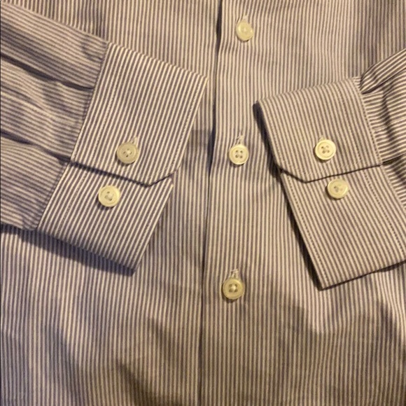 Express Men’s Purple Striped Dress Shirt - Picture 3 of 4